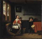 Nicolaes maes The Naughty Drummer oil painting artist